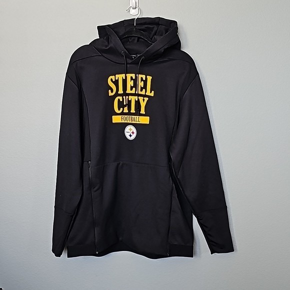Pittsburgh Steelers Nike Steel City therma Lightweight Pullover Hoodie Large - Picture 2 of 15